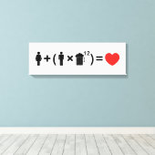 De liefdesvergelijking voor mannen canvas afdruk (Insitu (Houten vloer))