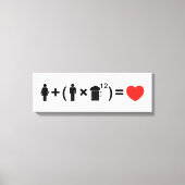 De liefdesvergelijking voor mannen canvas afdruk (Voorkant)