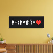 De liefdesvergelijking voor mannen canvas afdruk (Insitu (Woonkamer))