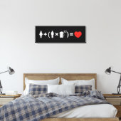 De liefdesvergelijking voor mannen canvas afdruk (Insitu (Slaapkamer))