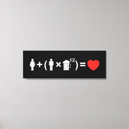 De liefdesvergelijking voor mannen canvas afdruk (Voorkant)