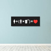 De liefdesvergelijking voor mannen canvas afdruk (Insitu (Houten vloer))