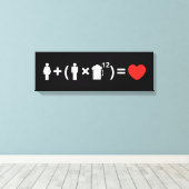 De liefdesvergelijking voor mannen canvas afdruk (Insitu (Houten vloer))