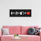 De liefdesvergelijking voor mannen canvas afdruk (Insitu (Woonkamer))