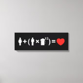 De liefdesvergelijking voor mannen canvas afdruk (Voorkant)