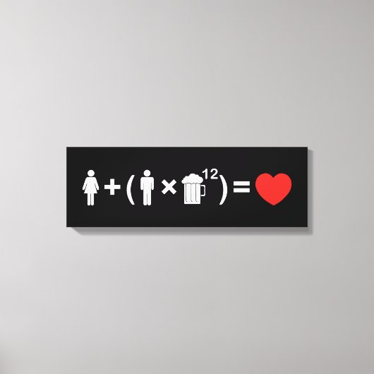 De liefdesvergelijking voor mannen canvas afdruk (Voorkant)