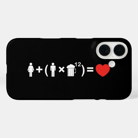 De liefdesvergelijking voor mannen Case-Mate iPhone case (Achterkant (horizontaal))