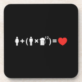 De liefdesvergelijking voor mannen drankjes onderzetter (Voorkant)