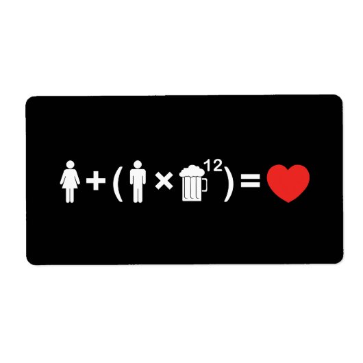 De liefdesvergelijking voor mannen etiket (Voorkant)