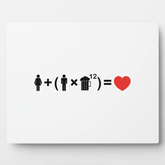 De liefdesvergelijking voor mannen fotoplaat (Voorkant)