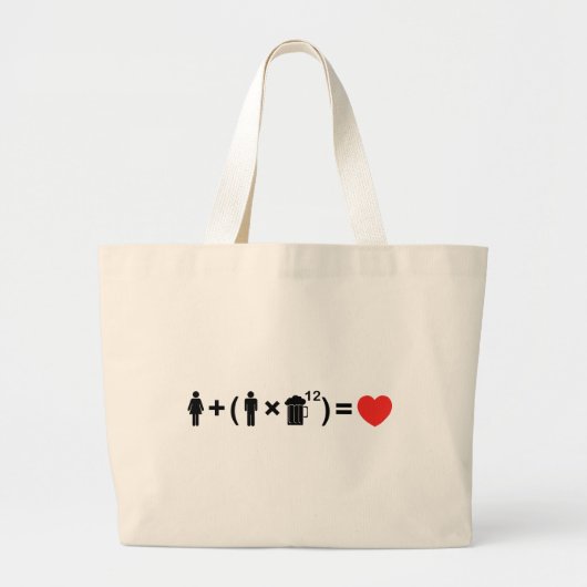 De liefdesvergelijking voor mannen grote tote bag (Voorkant)