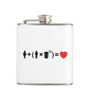 De liefdesvergelijking voor mannen heupfles