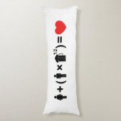 De liefdesvergelijking voor mannen lichaamskussen (Voorkant Verticaal)