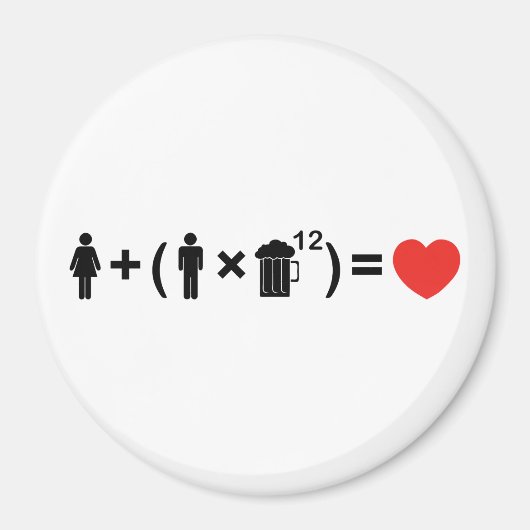 De liefdesvergelijking voor mannen magneet (Voorkant)