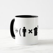 De liefdesvergelijking voor mannen mok (Voorkant links)