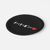 De liefdesvergelijking voor mannen papieren bordje (Gekanteld)