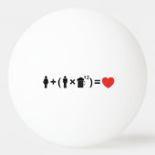 De liefdesvergelijking voor mannen pingpongbal (Achterkant)