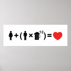 De liefdesvergelijking voor mannen poster