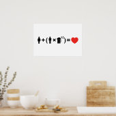 De liefdesvergelijking voor mannen poster (Keuken)