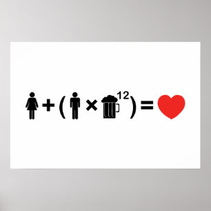 De liefdesvergelijking voor mannen poster