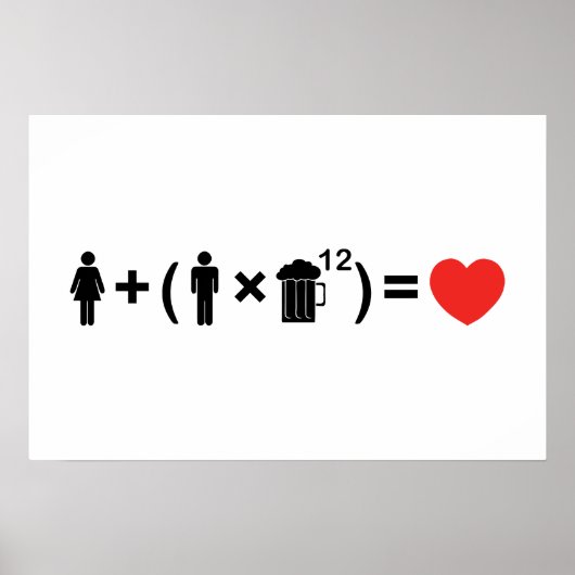 De liefdesvergelijking voor mannen poster (Voorkant)