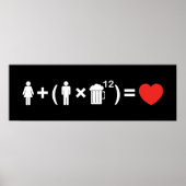 De liefdesvergelijking voor mannen poster (Voorkant)