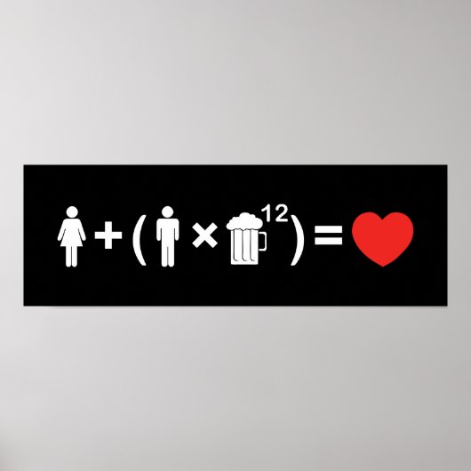 De liefdesvergelijking voor mannen poster (Voorkant)