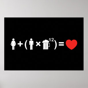 De liefdesvergelijking voor mannen poster
