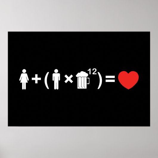 De liefdesvergelijking voor mannen poster (Voorkant)
