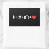 De liefdesvergelijking voor mannen rechthoekige sticker (Tas)