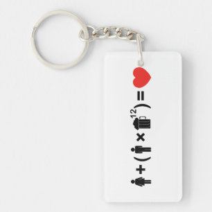 De liefdesvergelijking voor mannen sleutelhanger