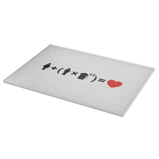 De liefdesvergelijking voor mannen snijplank (Hoek)