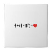 De liefdesvergelijking voor mannen tegeltje (Voorkant)