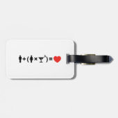 De liefdesvergelijking voor vrouwen bagagelabel (Achterkant horizontaal)