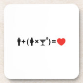 De liefdesvergelijking voor vrouwen bier onderzetter (Voorkant)