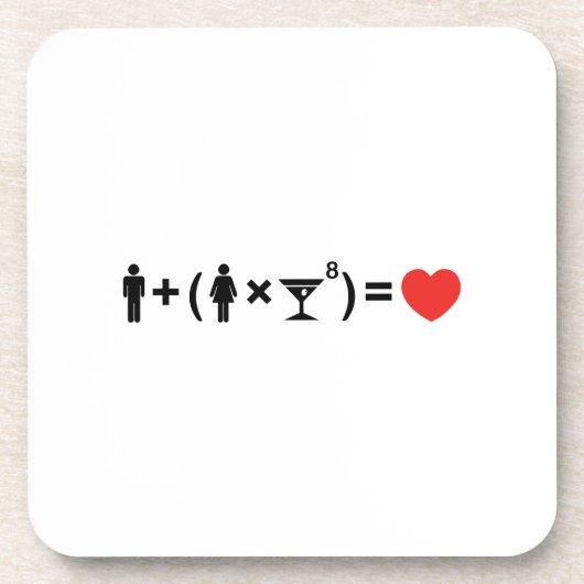 De liefdesvergelijking voor vrouwen bier onderzetter (Voorkant)