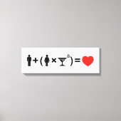 De liefdesvergelijking voor vrouwen canvas afdruk (Voorkant)