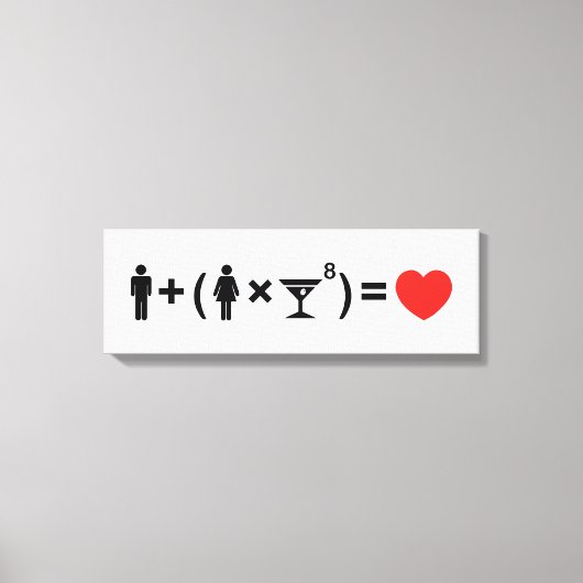De liefdesvergelijking voor vrouwen canvas afdruk (Voorkant)