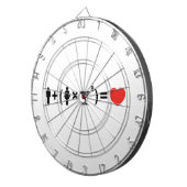 De liefdesvergelijking voor vrouwen dartbord (Voorkant Rechts)