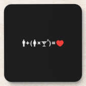 De liefdesvergelijking voor vrouwen drankjes onderzetter (Voorkant)