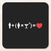 De liefdesvergelijking voor vrouwen kartonnen onderzetters (Voorkant)