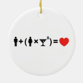 De liefdesvergelijking voor vrouwen keramisch ornament (Achterkant)