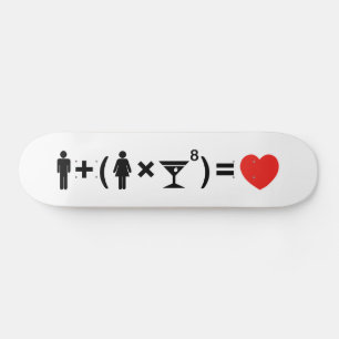 De liefdesvergelijking voor vrouwen skateboard
