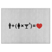 De liefdesvergelijking voor vrouwen snijplank (Voorkant)