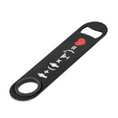 De liefdesvergelijking voor vrouwen speed flessenopener (Voorkant Gekanteld)