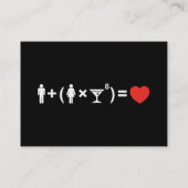De liefdesvergelijking voor vrouwen visitekaartje (Achterkant)