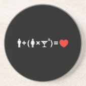 De liefdesvergelijking voor vrouwen zandsteen onderzetter (Voorkant)