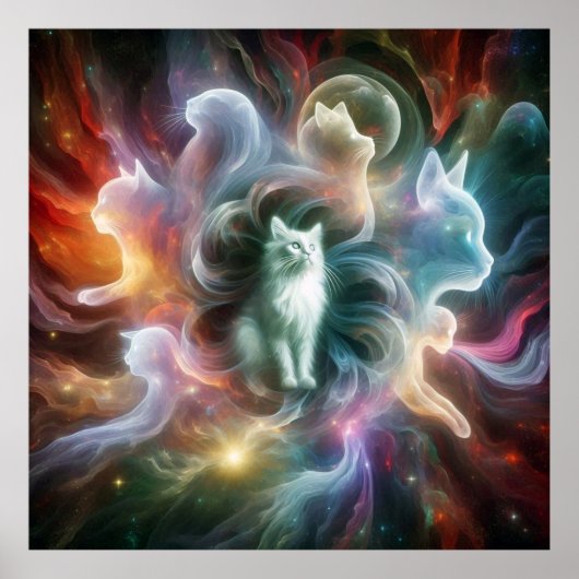 De liefdevolle blik: Cat Spirit Poster (Voorkant)
