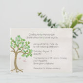 De liefdevolle boom bruiloft uitnodiging (Staand voorkant)