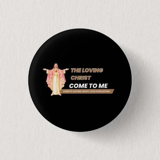 De liefdevolle Christus komt tot mij Ronde Button 3,2 Cm (Voorkant)